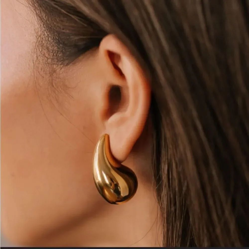 Water drop statement earrings N8